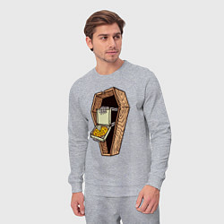 Костюм хлопковый мужской Dead pizza, цвет: меланж — фото 2