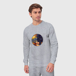 Костюм хлопковый мужской Necoarc gun, цвет: меланж — фото 2