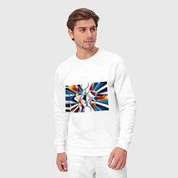 Костюм хлопковый мужской На тему Олимпиады, цвет: белый — фото 2