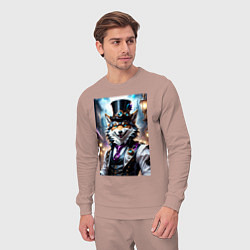 Костюм хлопковый мужской Стимпанк волк, цвет: пыльно-розовый — фото 2