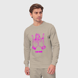 Костюм хлопковый мужской Got7 team wang, цвет: миндальный — фото 2