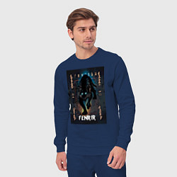 Костюм хлопковый мужской Fenrir black vinyl, цвет: тёмно-синий — фото 2