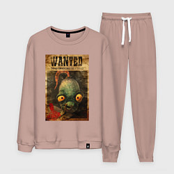 Костюм хлопковый мужской Oddworld - wanted, цвет: пыльно-розовый