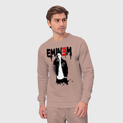Костюм хлопковый мужской Eminem finger, цвет: пыльно-розовый — фото 2