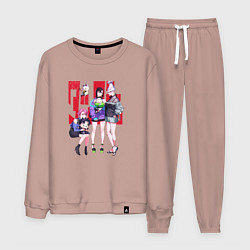 Костюм хлопковый мужской Dandadan Girls, цвет: пыльно-розовый