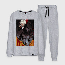 Костюм хлопковый мужской Дандадан: Кэн Такакура, цвет: меланж