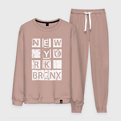 Костюм хлопковый мужской New York Bronx, цвет: пыльно-розовый