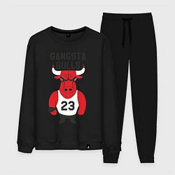 Костюм хлопковый мужской Gangsta Bulls 23, цвет: черный