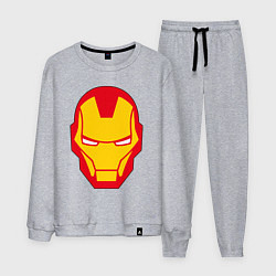 Костюм хлопковый мужской Iron man logo, цвет: меланж