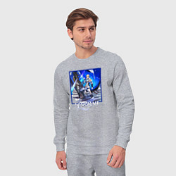 Костюм хлопковый мужской Гепард, цвет: меланж — фото 2