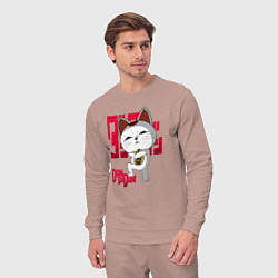 Костюм хлопковый мужской Турбо бабка, цвет: пыльно-розовый — фото 2