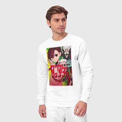 Костюм хлопковый мужской Momo Ayase х Ken Takakura, цвет: белый — фото 2