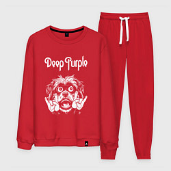 Костюм хлопковый мужской Deep Purple rock dog, цвет: красный