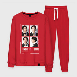 Костюм хлопковый мужской Jungkook bts 4cut, цвет: красный