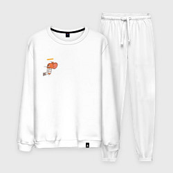 Костюм хлопковый мужской Джерри ангел мышка для пар, цвет: белый