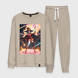 Мужской костюм Мегумин колдует взрывную магию