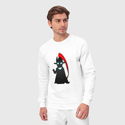 Костюм хлопковый мужской Игрит - поднятие уровня в одиночку, цвет: белый — фото 2