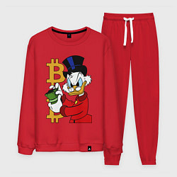 Костюм хлопковый мужской Duck tales - Scrooge bitcoin, цвет: красный