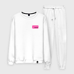 Костюм хлопковый мужской Rock the butterfly, цвет: белый