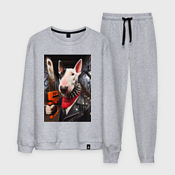 Мужской костюм Бультерьер с бензопилой - нейроарт