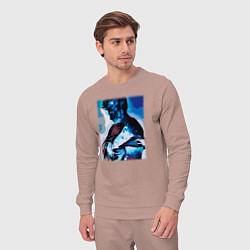 Костюм хлопковый мужской Ты мой космос, цвет: пыльно-розовый — фото 2