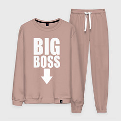 Костюм хлопковый мужской Big boss arrow, цвет: пыльно-розовый