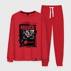 Костюм хлопковый мужской Крайвен охотник, цвет: красный