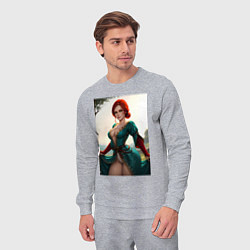 Костюм хлопковый мужской Трисс Меригольд Ведьмак 3, цвет: меланж — фото 2