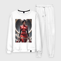 Костюм хлопковый мужской Ада Вонг из Resident Evil, цвет: белый