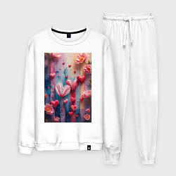 Мужской костюм Композиция из цветов и сердечек