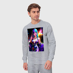 Костюм хлопковый мужской Девушка поп идол, цвет: меланж — фото 2