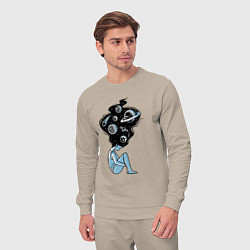 Костюм хлопковый мужской Космическая девушка, цвет: миндальный — фото 2