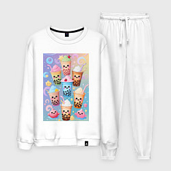 Мужской костюм Улыбающиеся яркие разноцветные стаканчики с bubble