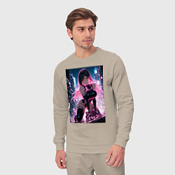 Костюм хлопковый мужской Тифа Локхарт из Final Fantasy VII в стиле киберпан, цвет: миндальный — фото 2