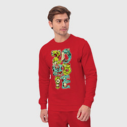 Костюм хлопковый мужской Зомби, цвет: красный — фото 2