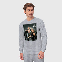 Костюм хлопковый мужской Metallica cool dudes - thrash metal, цвет: меланж — фото 2