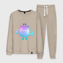 Мужской костюм Monster cartoon blue purple
