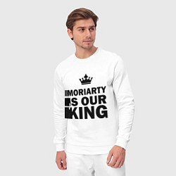 Костюм хлопковый мужской Moriarty is our king, цвет: белый — фото 2