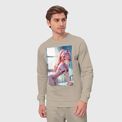 Костюм хлопковый мужской Медсестричка позаботится о тебе, цвет: миндальный — фото 2