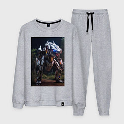 Костюм хлопковый мужской Робот в стиле Horizon, цвет: меланж