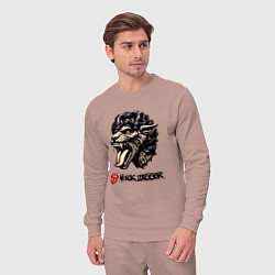 Костюм хлопковый мужской Mick Jagger - stylization, цвет: пыльно-розовый — фото 2