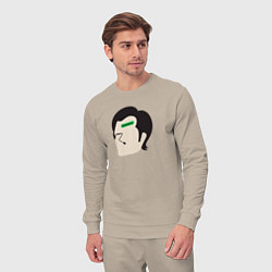 Костюм хлопковый мужской Марк Разделение, цвет: миндальный — фото 2