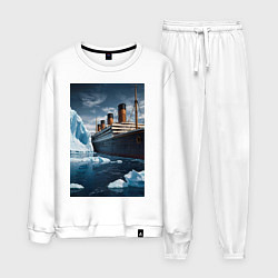 Мужской костюм Титаник плывет среди айсбергов