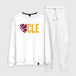 Костюм хлопковый мужской Love Cleveland, цвет: белый