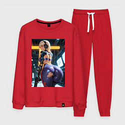 Мужской костюм Девушка с оружием в киберпанк стиле