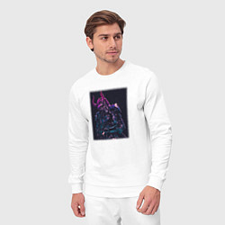 Костюм хлопковый мужской Самурай с катаной в руках, цвет: белый — фото 2