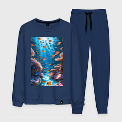 Мужской костюм Подводный коралловый риф с рыбками