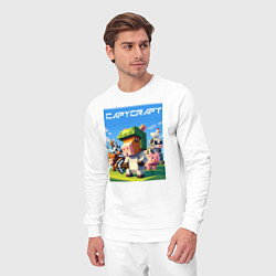 Костюм хлопковый мужской Capycraft - collaboration ai art, цвет: белый — фото 2