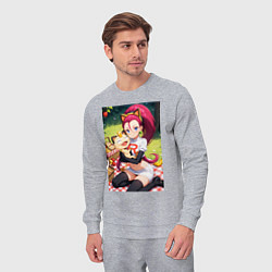 Костюм хлопковый мужской Джесси и Мяут на пикнике, цвет: меланж — фото 2