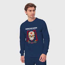 Костюм хлопковый мужской Depeche Mode - Skull black, цвет: тёмно-синий — фото 2